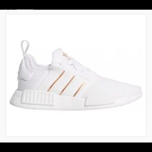 womens white and gold nmd running shoes